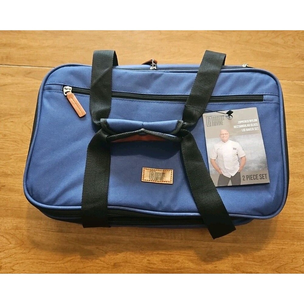 Robert Irvine Hot Cold Insulated Food Carrying Case Baker Set Lunchbox Carry